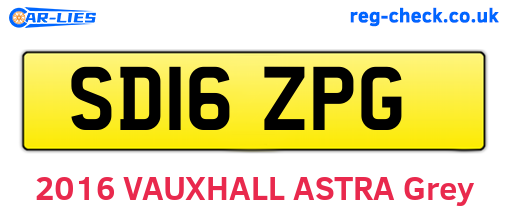 SD16ZPG are the vehicle registration plates.