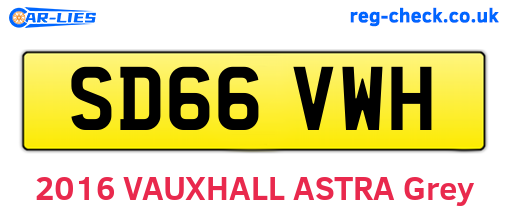 SD66VWH are the vehicle registration plates.