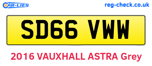 SD66VWW are the vehicle registration plates.