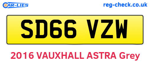 SD66VZW are the vehicle registration plates.