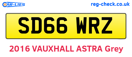 SD66WRZ are the vehicle registration plates.