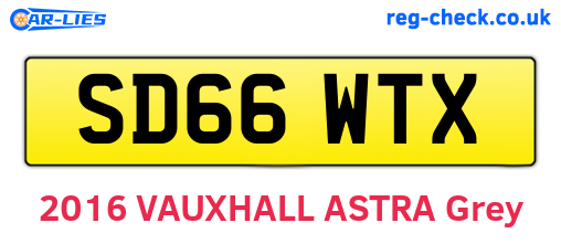 SD66WTX are the vehicle registration plates.