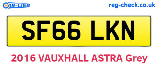 SF66LKN are the vehicle registration plates.