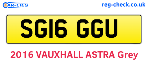SG16GGU are the vehicle registration plates.