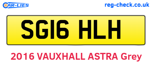 SG16HLH are the vehicle registration plates.