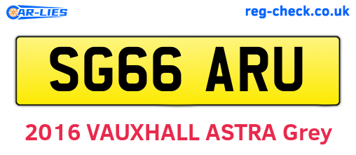 SG66ARU are the vehicle registration plates.
