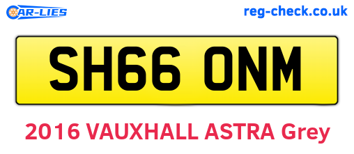 SH66ONM are the vehicle registration plates.