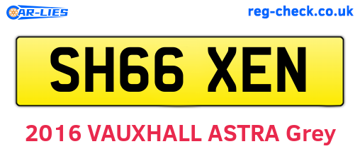 SH66XEN are the vehicle registration plates.