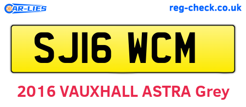 SJ16WCM are the vehicle registration plates.