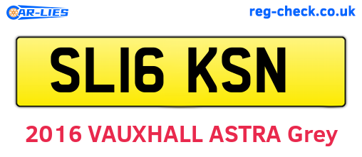 SL16KSN are the vehicle registration plates.