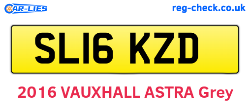SL16KZD are the vehicle registration plates.