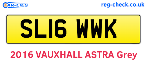 SL16WWK are the vehicle registration plates.