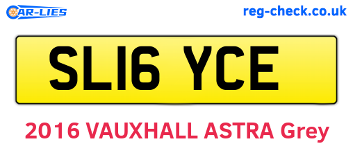 SL16YCE are the vehicle registration plates.