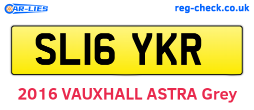 SL16YKR are the vehicle registration plates.