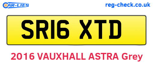 SR16XTD are the vehicle registration plates.
