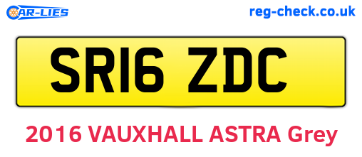 SR16ZDC are the vehicle registration plates.