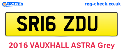 SR16ZDU are the vehicle registration plates.