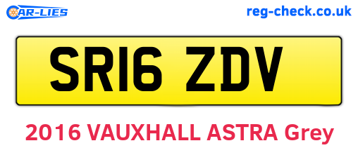 SR16ZDV are the vehicle registration plates.