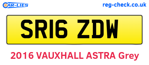 SR16ZDW are the vehicle registration plates.