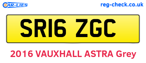 SR16ZGC are the vehicle registration plates.