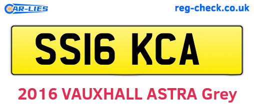SS16KCA are the vehicle registration plates.