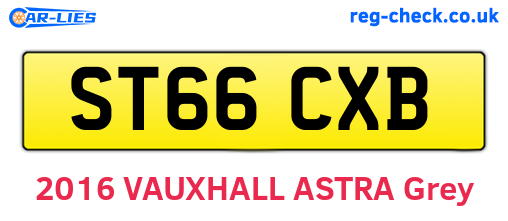 ST66CXB are the vehicle registration plates.