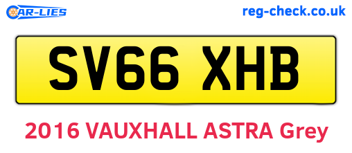 SV66XHB are the vehicle registration plates.
