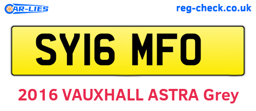 SY16MFO are the vehicle registration plates.