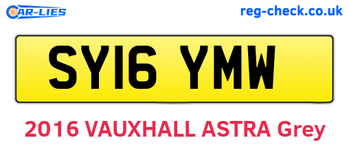 SY16YMW are the vehicle registration plates.