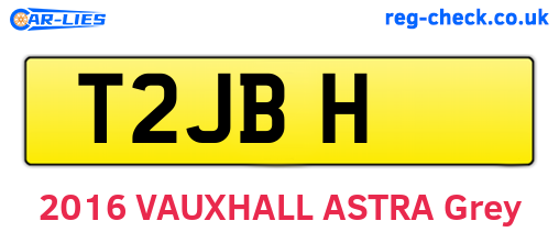 T2JBH are the vehicle registration plates.