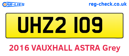 UHZ2109 are the vehicle registration plates.