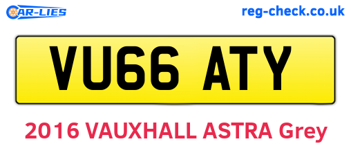 VU66ATY are the vehicle registration plates.