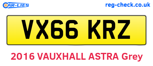 VX66KRZ are the vehicle registration plates.