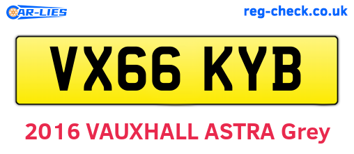 VX66KYB are the vehicle registration plates.