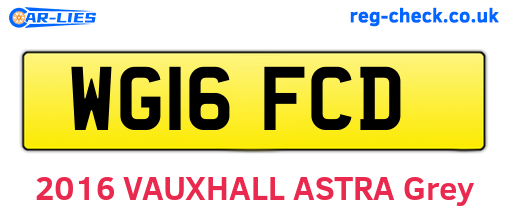 WG16FCD are the vehicle registration plates.