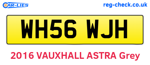 WH56WJH are the vehicle registration plates.