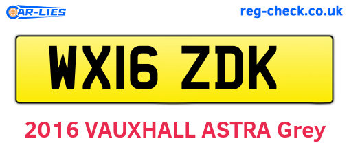 WX16ZDK are the vehicle registration plates.