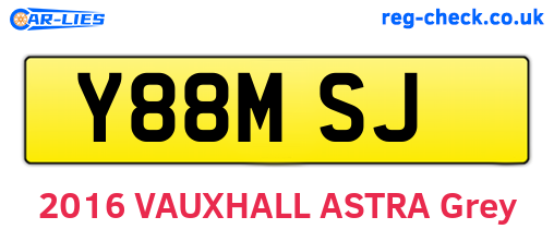 Y88MSJ are the vehicle registration plates.