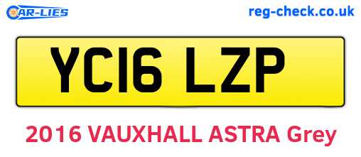 YC16LZP are the vehicle registration plates.
