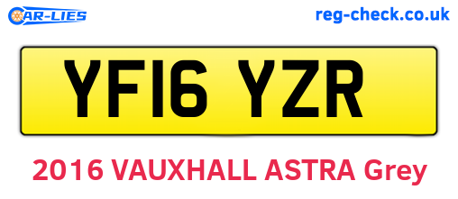 YF16YZR are the vehicle registration plates.
