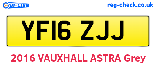 YF16ZJJ are the vehicle registration plates.