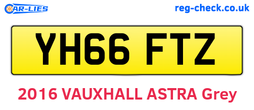 YH66FTZ are the vehicle registration plates.