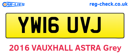 YW16UVJ are the vehicle registration plates.