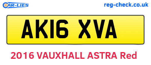 AK16XVA are the vehicle registration plates.