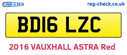 BD16LZC are the vehicle registration plates.