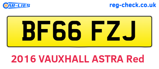 BF66FZJ are the vehicle registration plates.