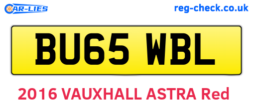 BU65WBL are the vehicle registration plates.