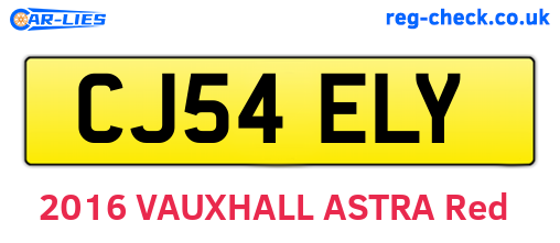 CJ54ELY are the vehicle registration plates.