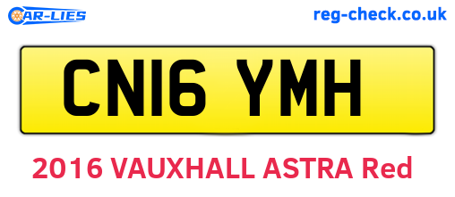 CN16YMH are the vehicle registration plates.