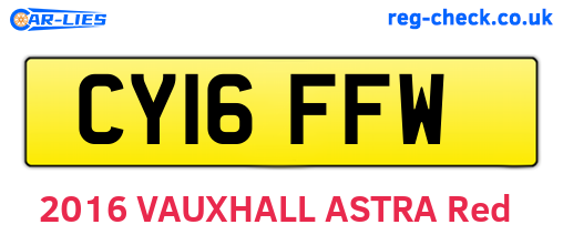 CY16FFW are the vehicle registration plates.